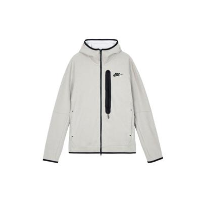 Einfarbig bedrucktes Logo Zip-Hoodie Langarm-Sweatshirt Herren Tops Kieselgrau DQ4802-016