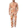 Men's Halloween Print Pajama Set Casual Loose Fit Sleepwear for Holiday Parties