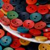 100Pcs Mixed Wood Wooden Buttons 2 Holes 15mm Sewing Scrapbooking DIY Craft