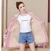 Fluffy and Thick Cotton Clothing, Autumn and Winter Korean Version, Waist Tightened, Versatile Mid-length Trench Coat, Cotton Coat Women's Trend