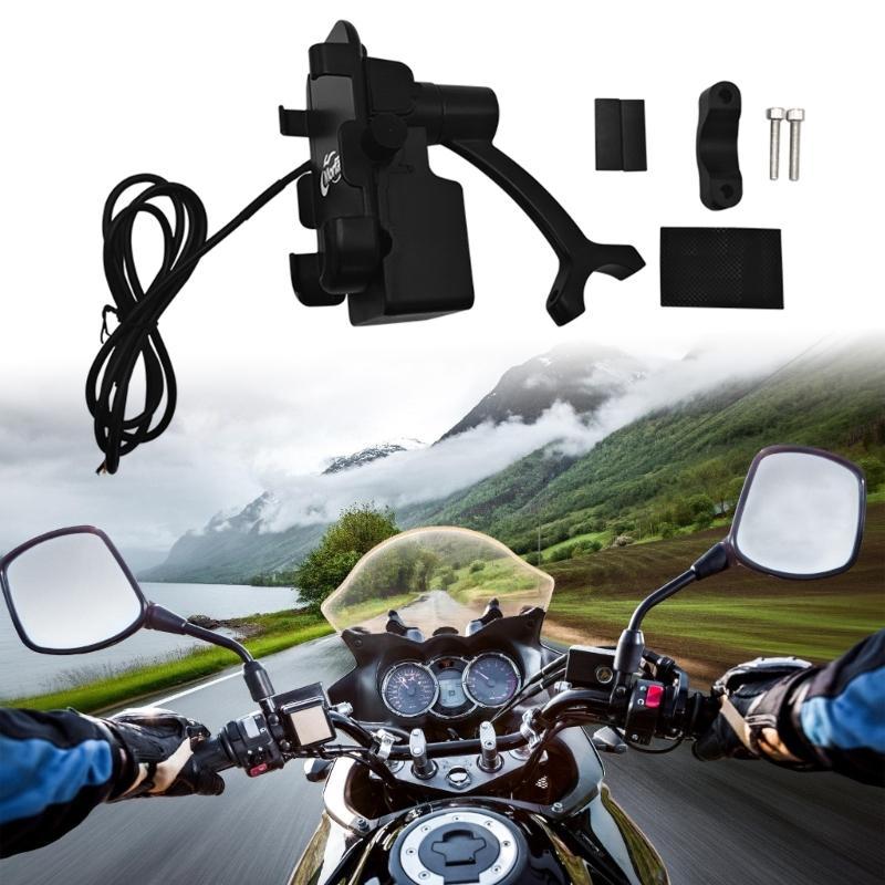 Motorcycle Phone Mount with Integrated Sound System for Electric Bikes Stable on Rough Terrains, Easy Installation, Water Resistant