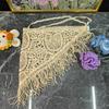 Bohemian Knitted Fringed Flap Hollowing Out Ethnic Style Triangle Back Flap Hand-knitted Multifunctional