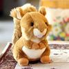 Adorable Brown Hamster Plush Toy Soft Stuffed Animal Decorative Cushion Pillow