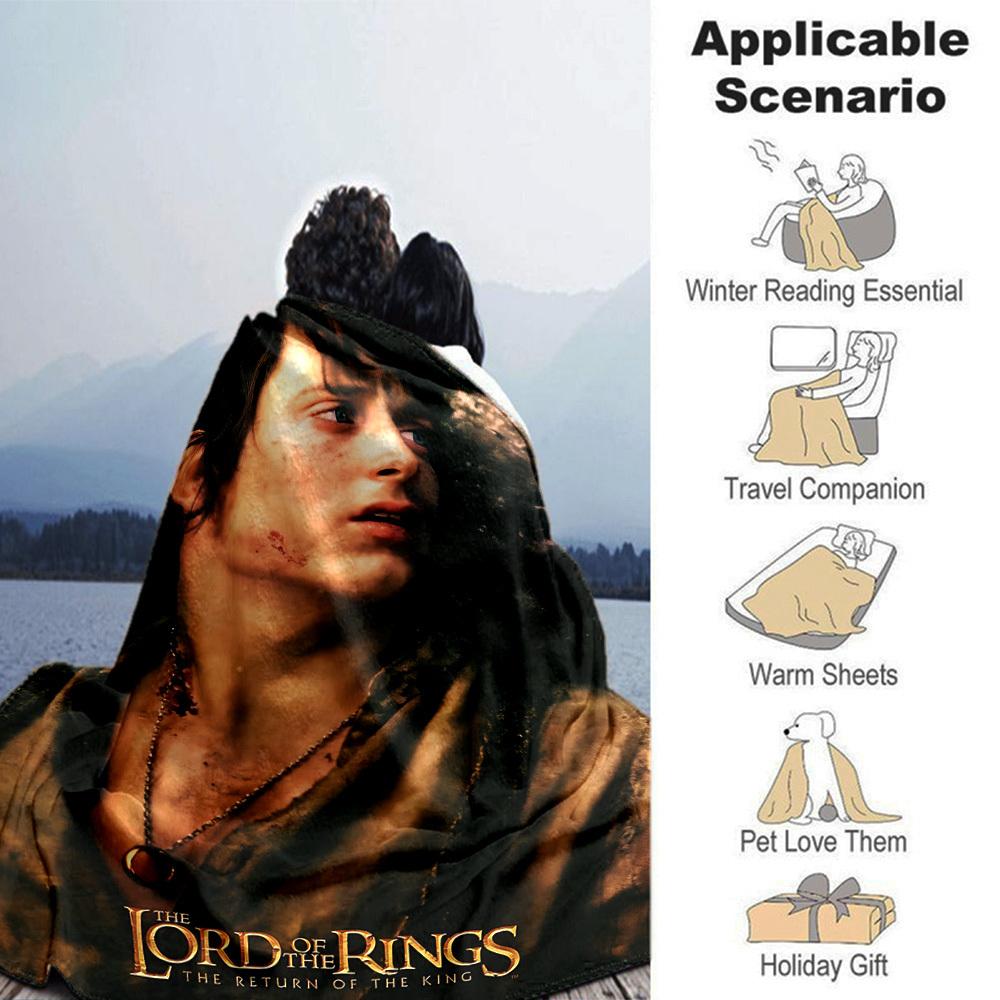 1pc Lord of the Rings Return of the King Flannel Blanket Soft Warm Throw for Home, Office, Travel, All-Season Cozy Bedding GiftL1142