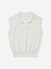 LORDLOAR Signature Summer Collared Sleeveless Knit White
