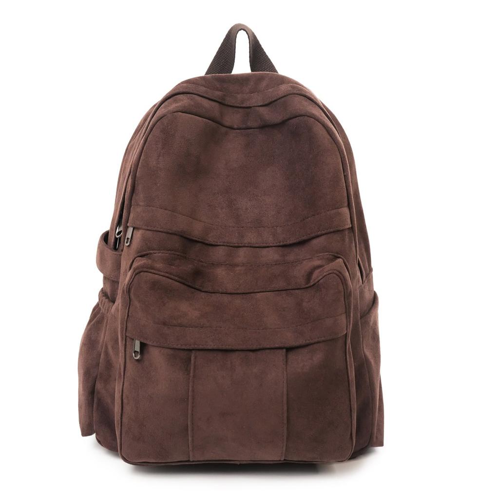 Schoolbag New Schoolbag Female College Student Korean Lazy Style Backpack High School Student Schoolbag Solid Color Retro Canvas Backpack