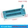 1/2/5pcs/lot 14 16 18 20 24 28 32 40 P Pin 2.54 MM Green DIP Universal ZIF IC Socket Test Solder Type IC lock seat zif socket