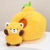 Fruit Kiwi Capybara Peach Plush Toy Animal Fruit Stuffed Doll Set Transformed
