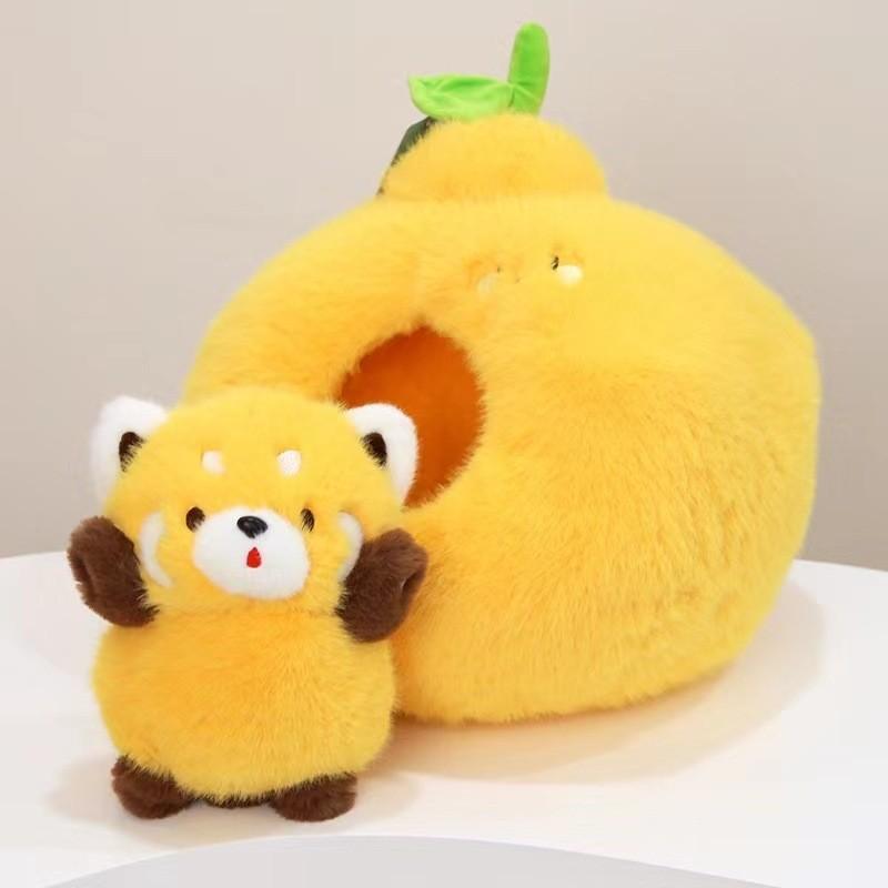 Fruit Kiwi Capybara Peach Plush Toy Animal Fruit Stuffed Doll Set Transformed