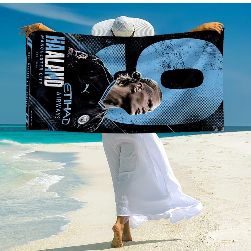 Ultra-Soft Beach Towel with Manchester City Theme,Ideal for Pool - Camping, Diving - Perfect Travel Essential, Vibrant Beach Towel.