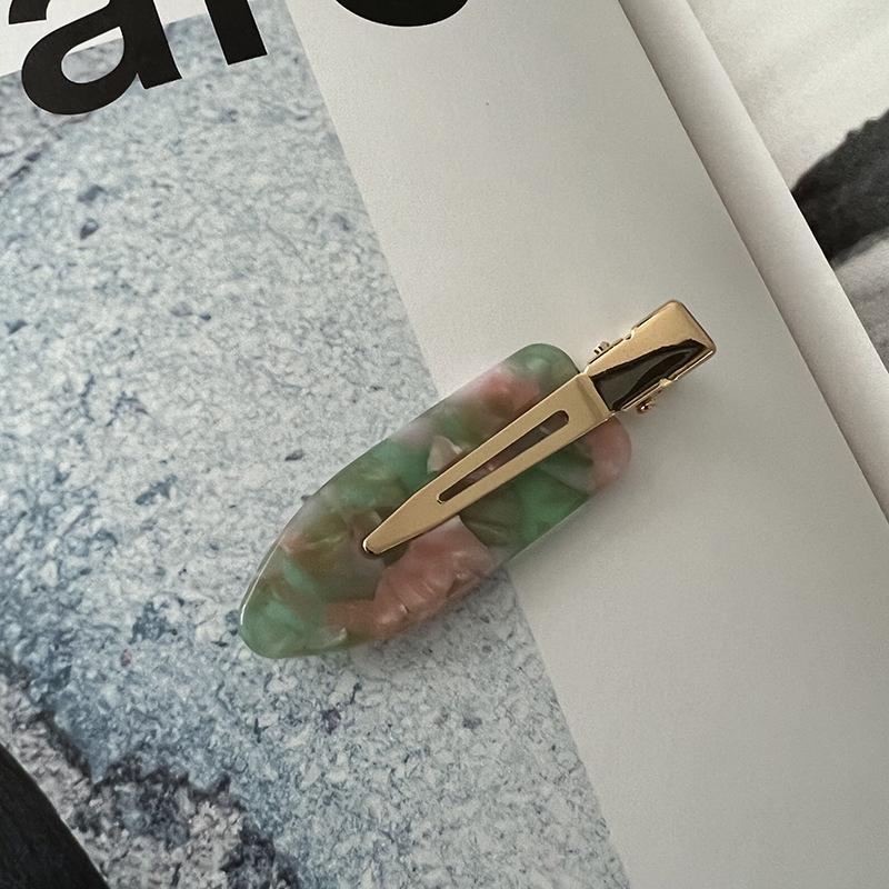 Clips de Păr din Acetate Stil Coreean Fără Șifonare pentru Femei - Accesoriu Elegant pentru Breton Lateral și Machiaj