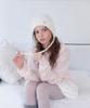 Laenilaeni Angora Strap Bonnet Beanie - Angora Strap Beanie [ Snow ]