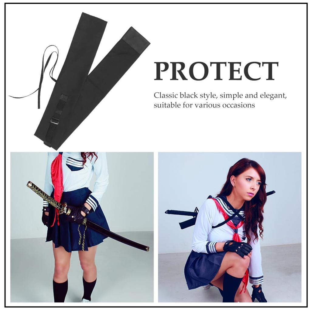 Milisten Sword Bag with Shoulder Adjustable Storage Long Item Sword Japanese Bamboo Imitation Imitation Cotton Strap, Rope, Bag, 51.9cm, Storage,
