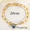 18K Gold Black Pearl Cross Chain Bracelet: Retro Punk Style