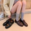 Fashion Mary Jane Loafers Women's Kitten Heel 2025 Autumn New Single Shoes Platform Small Leather Shoes England