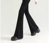 Petite Women's Black Micro-Flared High-Waisted Slimming Pants - New Spring 2025 Style