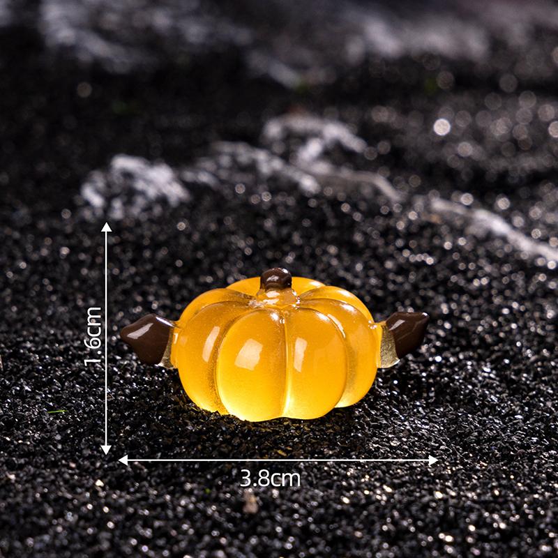 Halloween Cute Pumpkin Miniature Figurines Resin Craft Micro Landscape Home Decor Car Interior Desktop Decoration Holiday Gifts