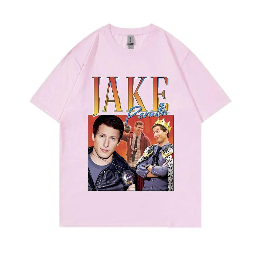 Jake Peralta Graphic Tshirt Unisex Women Fashion Vintage Streetwear Summer Women Comfortable Pure Cotton Oversized Short Sleeve