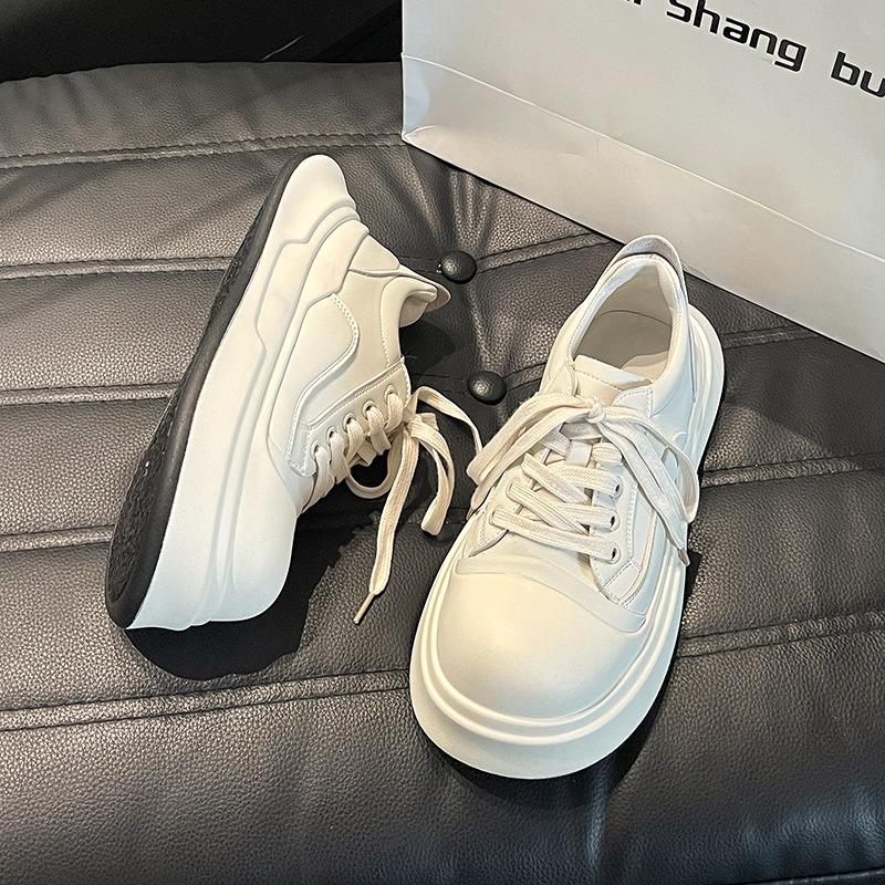 Fashion Casual Women Shoes 2025 Big Head Thick Bottom Lace-up Fashion Women Sneakers Versatile Street Style Ladies Shoes Tenis Feminino
