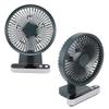 USB Small Desk Fans 4  s Low Noise 180 Degree Automatic Shaking Head Re able 5000mAh Desk Fan with LED Display