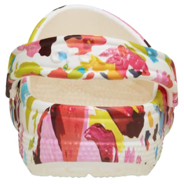 Crocs Classic Painted Floral Clog Comfortable and Stylish Vintage Hole Shoes Women's Multicolour