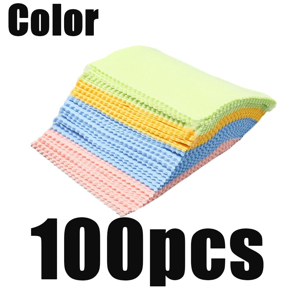 10-100pcs Glasses Microfiber Cleaning Cloth Soft Color Used For Phone Screens Jewelry Screen Camera Sunglasses Cleaning Cloth