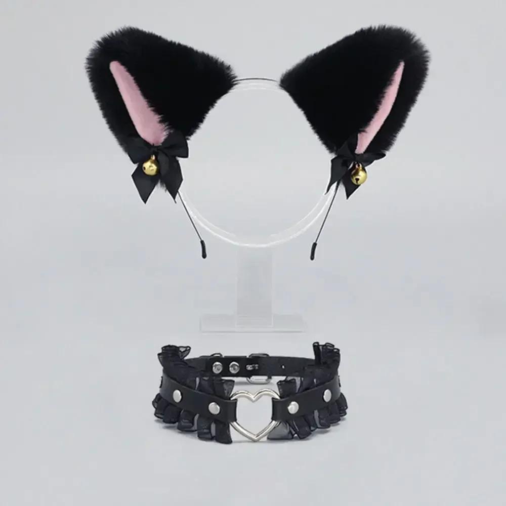 Womens Lolita Plush Hair Ornaments Animal Cat Ears Hair Halloween Party Hair Hoops Anime Cosplay Fancy Props