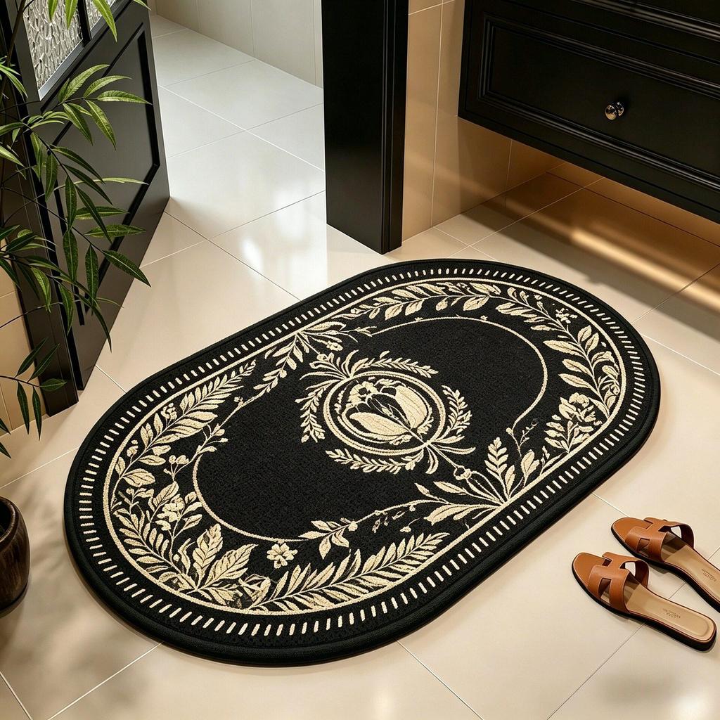 Linen Non-slip Quick-dry Absorbent Bathroom Mat