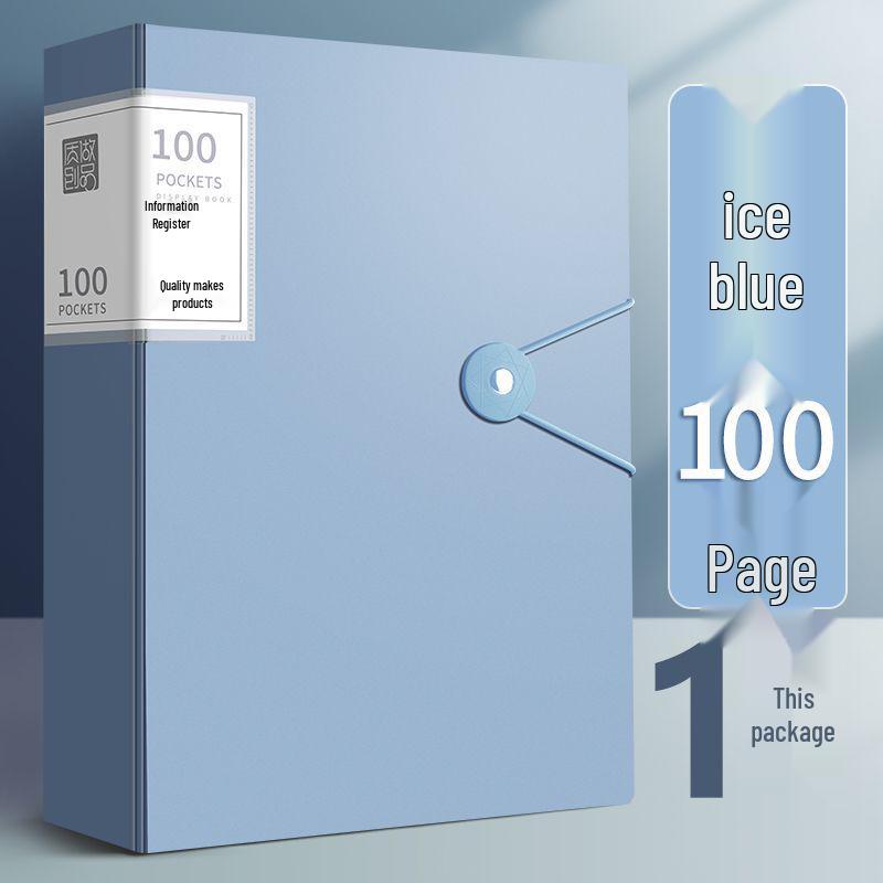 Transparent A4 Document Folder with Insert Pages for Office, Meetings, Contracts, Student Papers, and Certificates