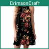 Elegant Women Fashion Splicing Color Print Hanging Neck Hem Mini Dress In Premium Quality Materials