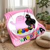 Barbapapa cartoonPrinted Flannel Blanket Cozy Skin-Friendly Warm Throw for Couch Bed Indoor Daily Use