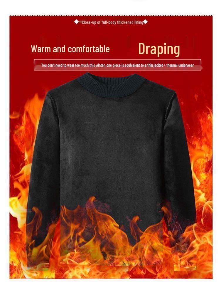 Trendy Men's High Neck Chenille Sweater - Japanese Style Loose Knit Winter Pullover