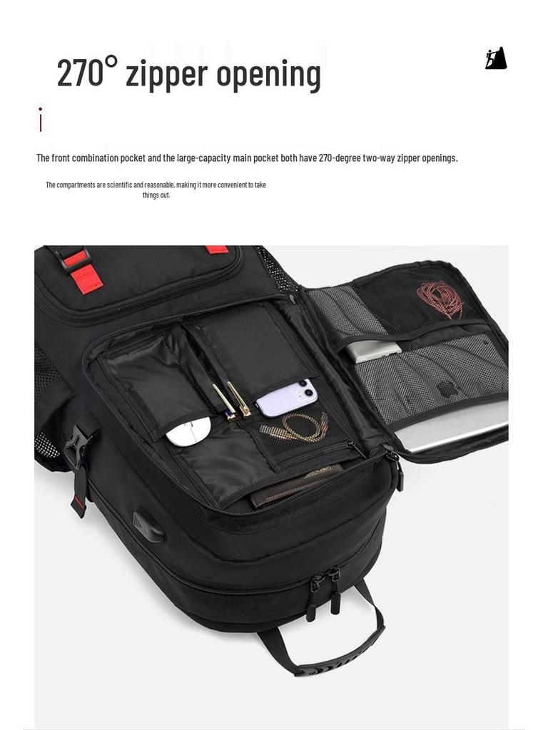 Extra Large Capacity USB Travel Backpack - Breathable, Multi-purpose for Men & Women