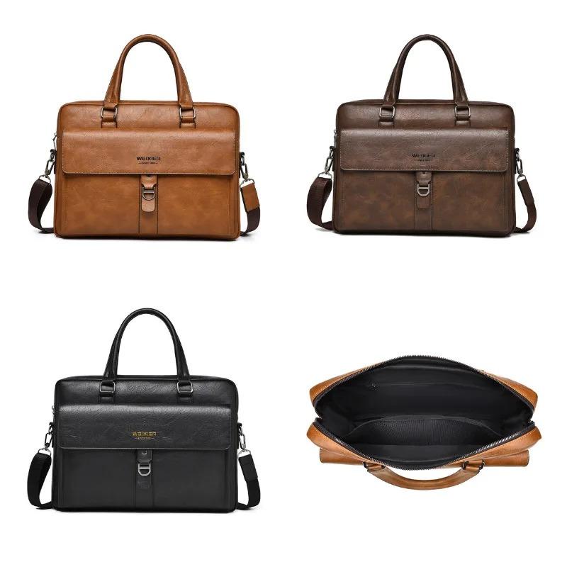 2026 Neue Herren-Handtasche Retro-Geschäftstasche große Kapazität wasserdichte Laptoptasche hochwertige Schulter-Umhängetasche