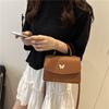 PU Leather Portable Small Square Bag Carrying Elegant Shoulder Bag  Class Commuting