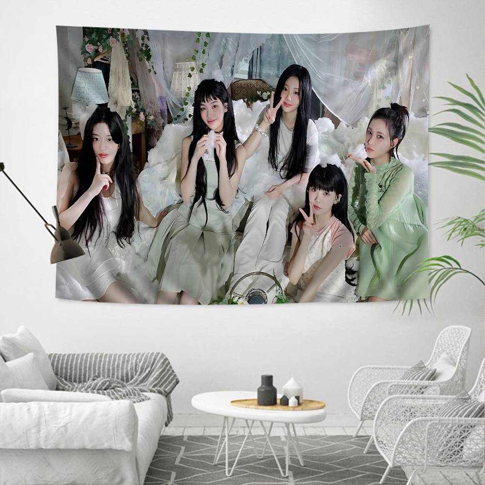 Popular Famous Band IILLIT Chart Tapestry Art Science Fiction Room Home Decor Cheap Hippie Wall Hanging