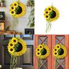 Sunflower Door Sign With Plastic And Polyester Materials For Spring And Autumn