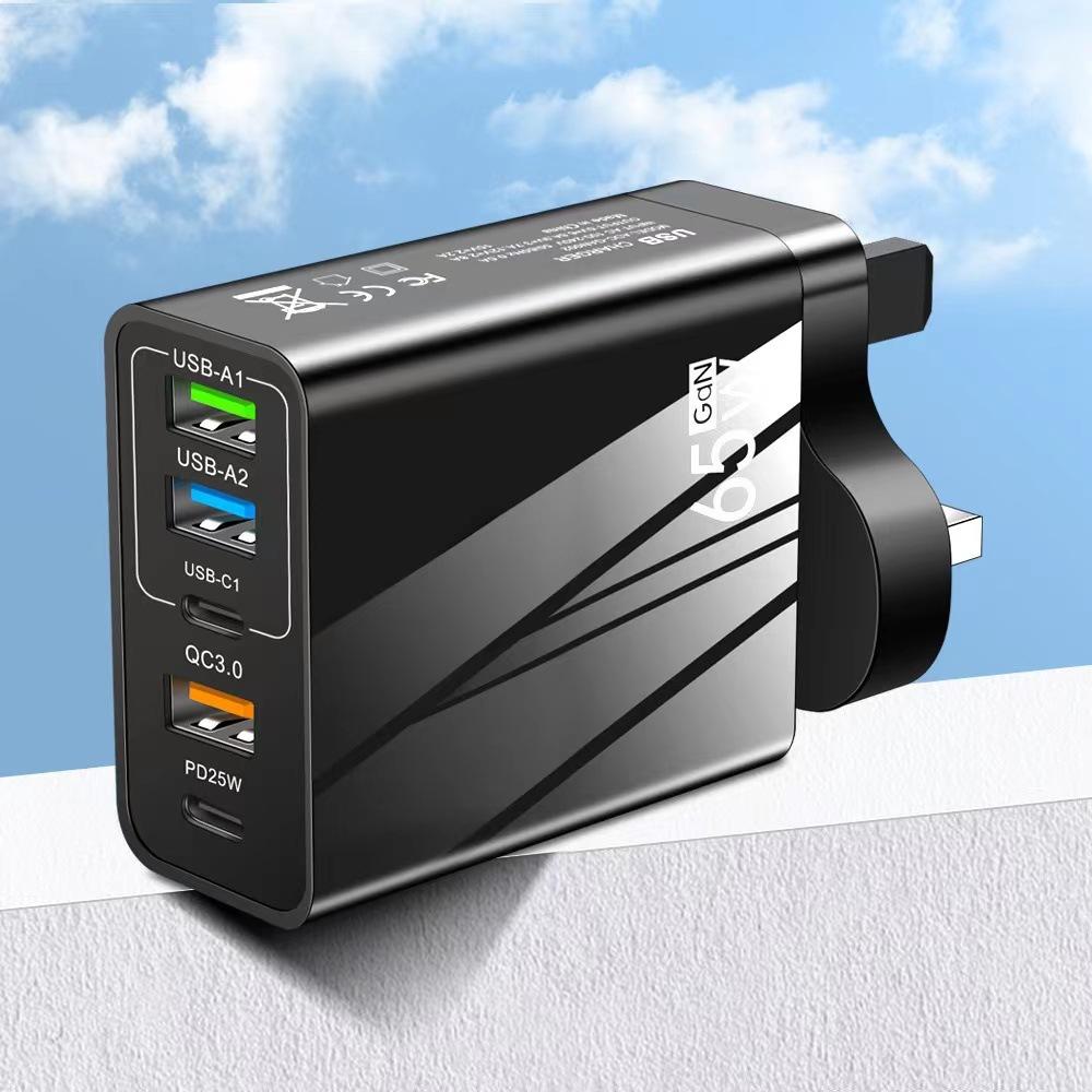 65W Rychlá Nabíječka Mobilní PD Nabíjení 3 USB Type-c Cestovní Nabíječka s Více Rozhraními 3.1A Pro Samsung Xiaomi iphone EU US UK Adaptér