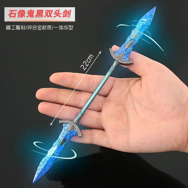 Medieval Sword 22cm/8.66in Training Katana Toy Sports Game Peripherals Cosplay Weapon Model Boys Collectible Desk Ornaments
