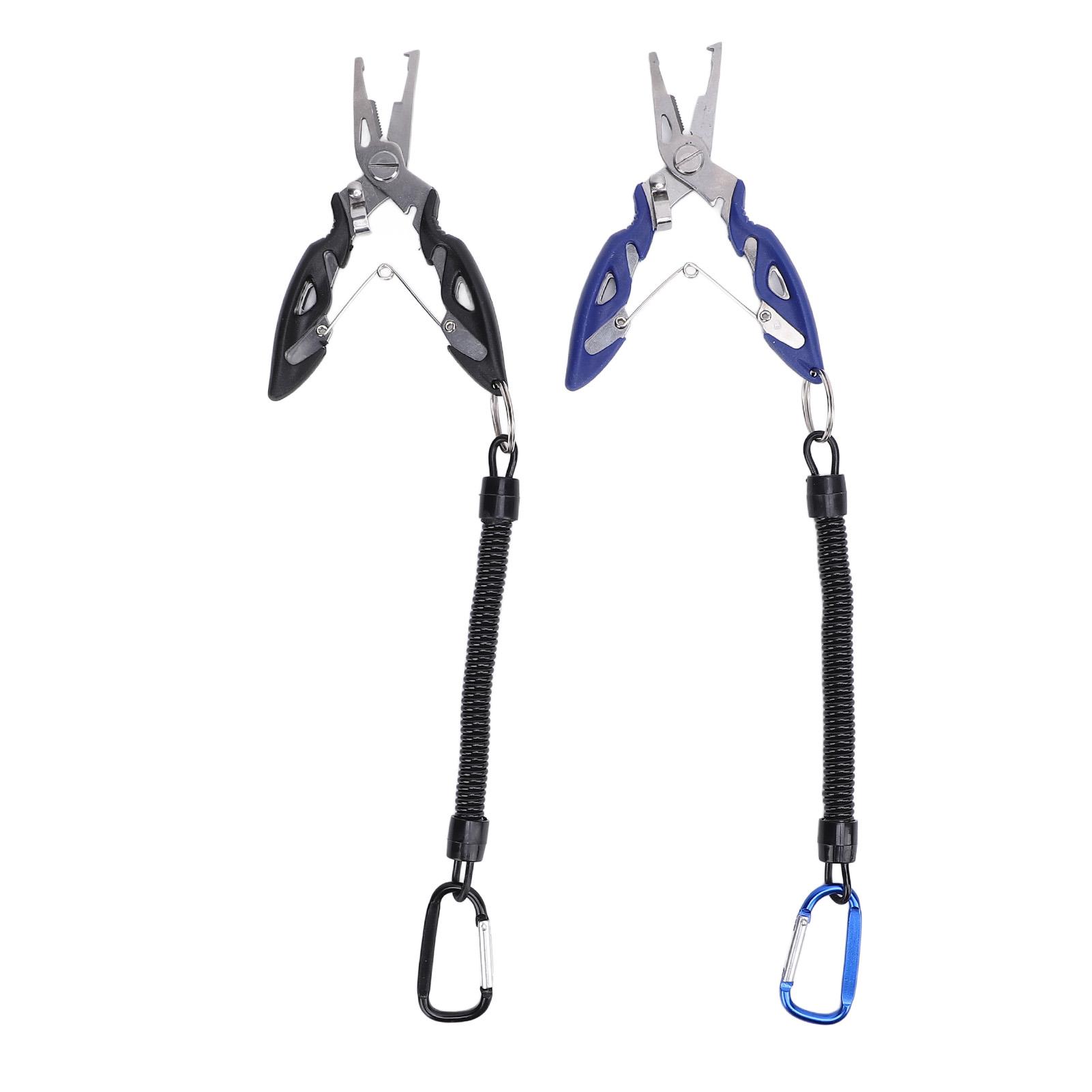 

2PCS Fishing Pliers Stainless Steel Multifunctional Hook Remover Line Cutter Split Loop Opener Braid Scissors Pliers