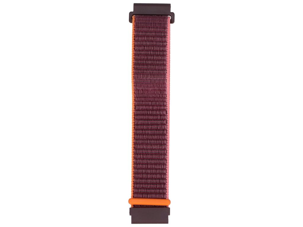 New GlacierX Grip Strap Nylon Plum Smartwatch Strap Plum + Pink & Orange 22mm