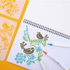 24PCS Rectangle Hollow Painting Templates for DIY Album Border Ruler Scrapbook Art Tool