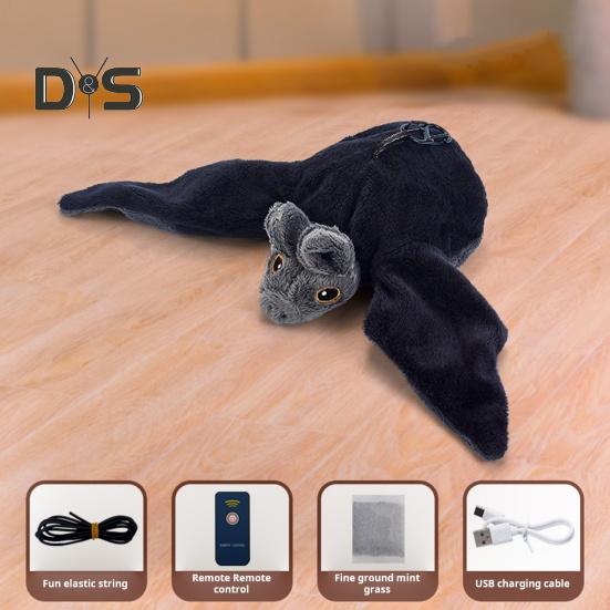 Flapping Bird Cat Toy Interactive Chirping Bird Catnip Toy with Lifelike Sound Touch Activated Rechargeable Bird Cat Kicker Toy for Indoor Cats