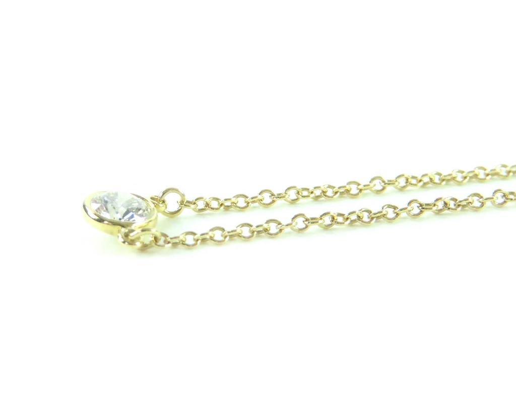 Excellent TIFFANY&Co. Necklace By the yard 1P diamond gold AU750 Women Used