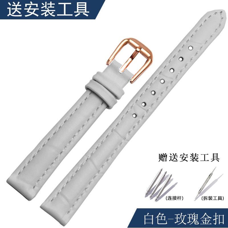 

Для любого бренда кожаного ремешка для часов для девочек и студентов Ремешок с фактурой крокодила 10 12 14 16 18 мм черный коричневый красный белый синий ремешок 10mm