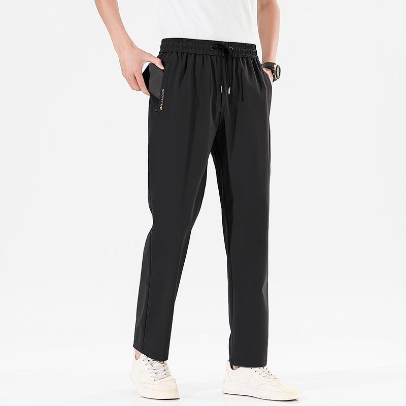 

Деловые мужские прямые брюки большого размера из искусственного шелка для мужчин, повседневные спортивные брюки для пожилых людей, чувство комфорта с брюками The 100 Suit M