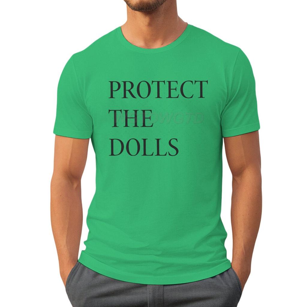 Hot Protect The Dolls Printed TShirts For Men Summer Short Sleeve Tee Shirts Round Neck T Shirt Casual Summer Men Clothes