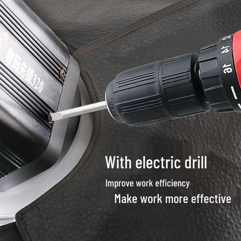 Electric Screwdriver Set: Phillips, Hex, and Triangle Bits