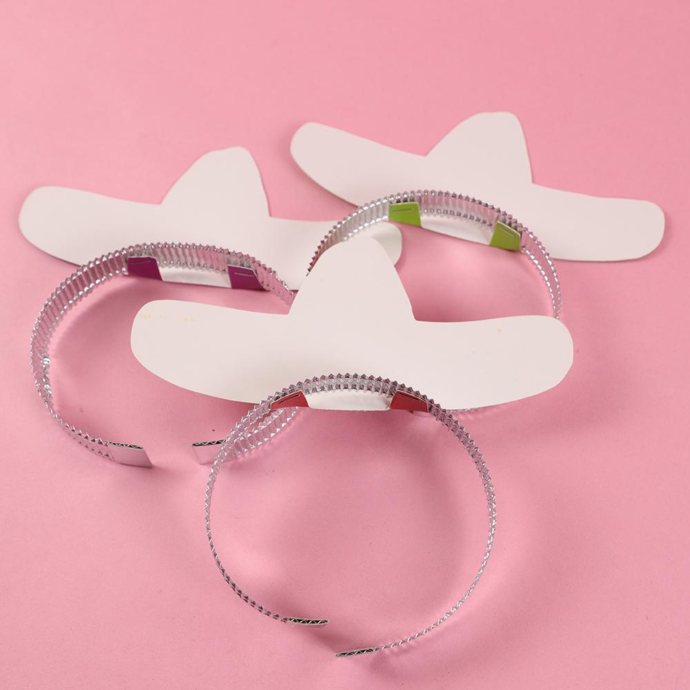 6pcs Mexican Theme Party Decorations Cinco De Mayo Party Hat Headbands Dia De Muertos Party Favors Sombrero Hairband