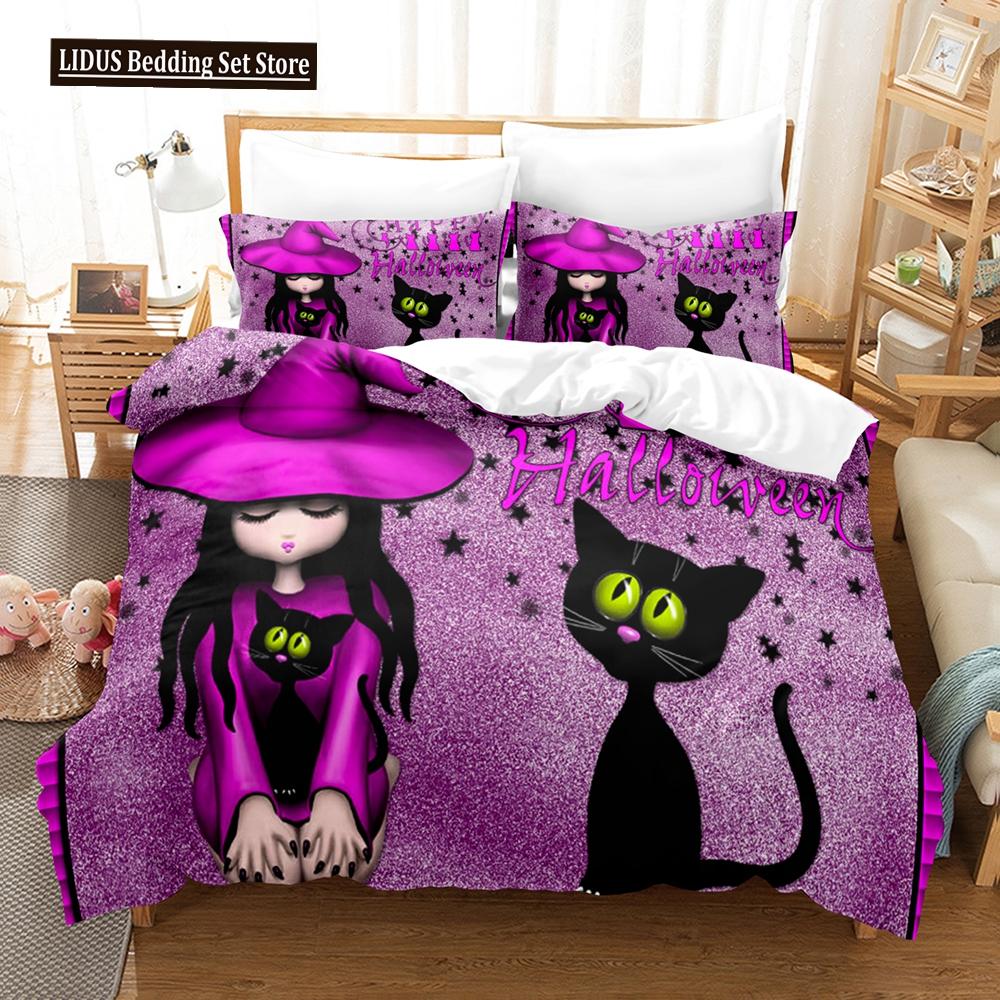 3D Halloween Bedding Sets Duvet Cover Set With Pillowcase Twin Full Queen King Bedclothes Bed Linen 200x200
